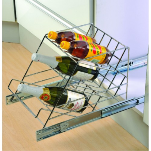 Wine & Bottle Pull Out Basket with Soft Closing